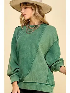 Mineral Wash Sweatshirt Curvy