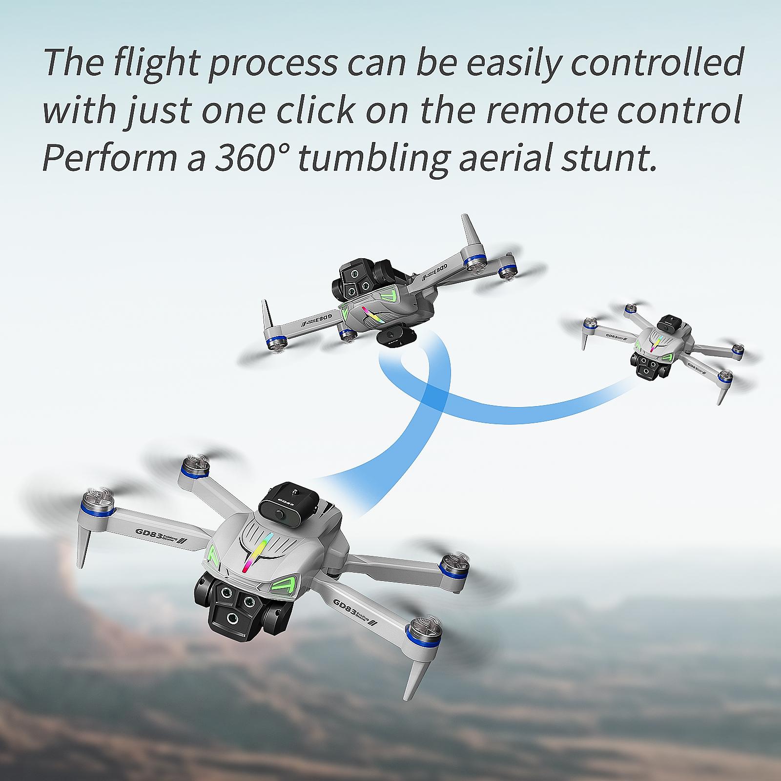 8K  Foldable FPV Drone with Brushless Motors - 2000m Long Control Range, 100m Max Flight Height, 7m/s Speed, 244g Lightweight, 2 Batteries, 360° Obstacle Avoidance & Optical Flow Hovering