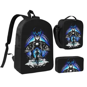 Stylish Blue lock Print 17Inch Backpack Set Blue lock rivals Graphic Pattern 3pcs Lightweight School Commuter Bag Blue lock manga Hiking Daypack with Insulated Lunch Pack for  Back to School Gifts