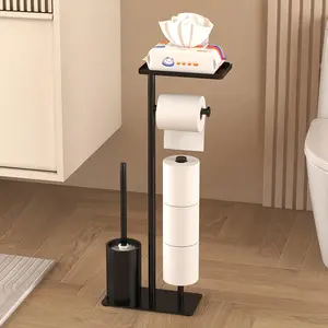 Free Standing Toilet Paper Holder, 1 Piece Iron Bathroom Holder for Organizing Paper Rolls, Ideal for Living Room Decoration