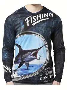 Fishing apparel with sun protection, quick-drying, and breathable properties prevents sweat buildup.  The lightweight, airy fabric offers freedom of movement, making it ideal for both outdoor wild fishing