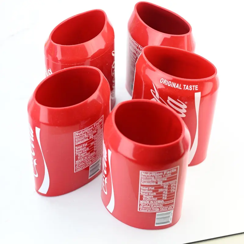 BEERSKIN Silicone Can Sleeve - 6 Pack 12 oz (355ml) Hides Drink Can by Disguising it as a Can of Soda (Red) drinkware accessories