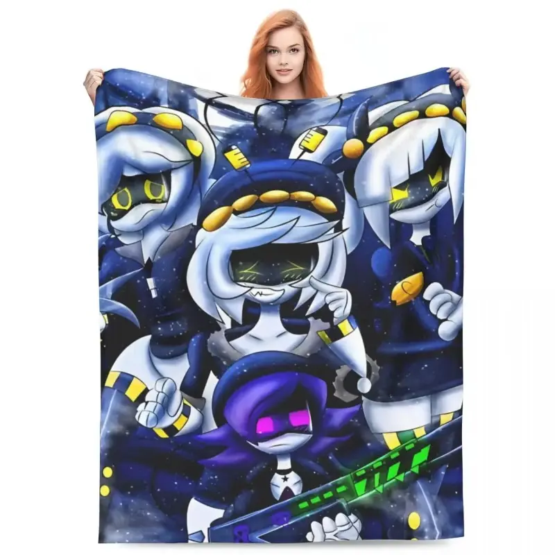 Anime Murder Drones Blanket Travel Office Flannel Throw Blanket Soft Funny Throw Blanket Cozy Lightweight Plush Portable Cover Blanket For Sofa,Warm Gift For Birthday,Christmas,Multiple blankets