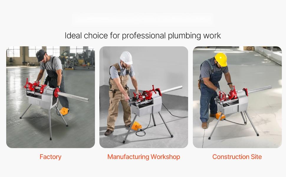 Electric Pipe Threading Machine 750W 28RPM High-Torque Cutter for 1/2-Inch To 2-Inch Pipes, Heavy-Duty Portable Plumbing Tool With Quick-Change Die Heads, NPT Threading Compatibility, Durable Construction for Contractors Electric Pipe Threading Machine 750W 28RPM High-Torque Cutter for 1/2-Inch To 2-Inch Pipes, Heavy-Duty Portable Plumbing Tool With Quick-Change Die Heads, NPT Threading Compatibility, Durable Construction for Contractors