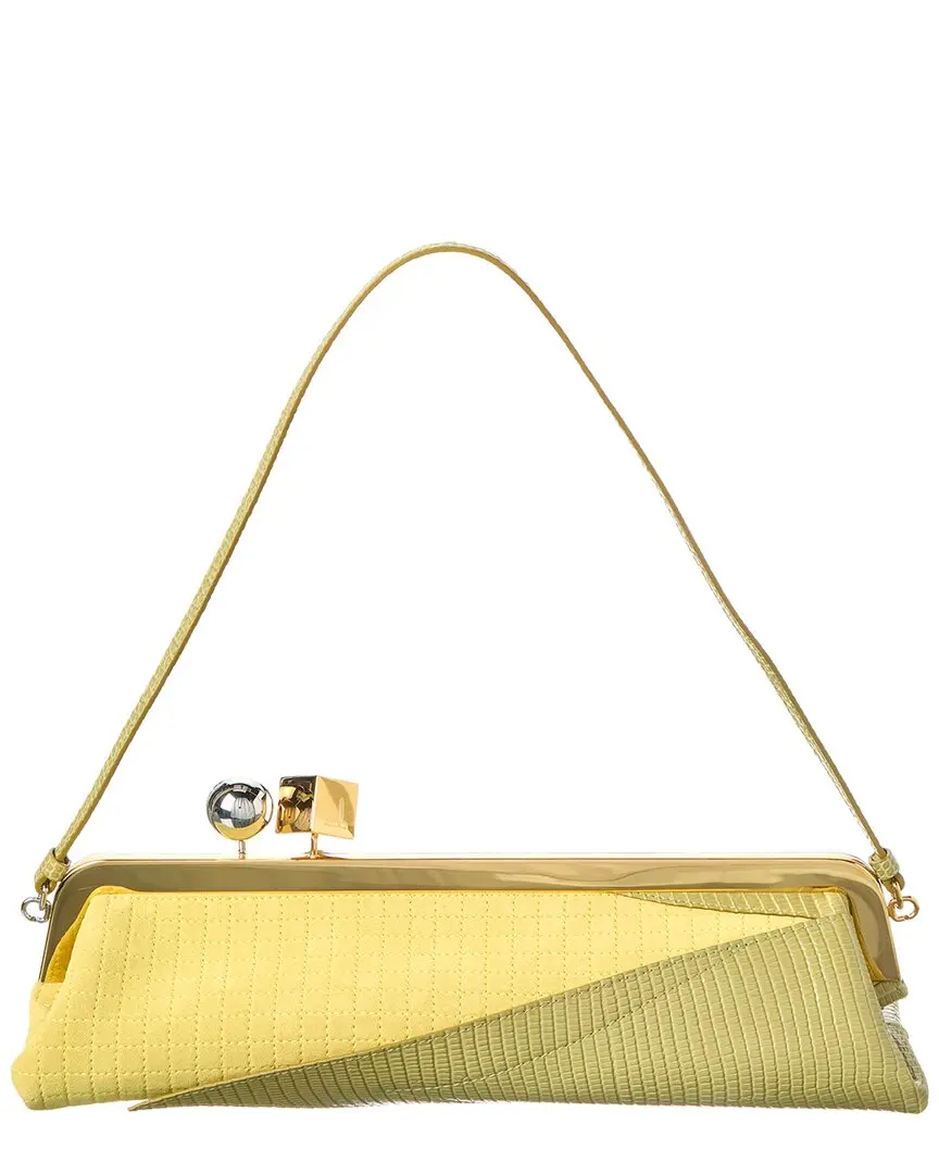 Jacquemus Salon Mais Suede & Leather Clutch