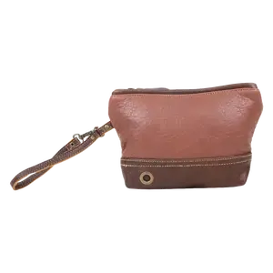 Myra Bag Ladies Pomme D'orenge Leather Wristlet Pouch S-1528