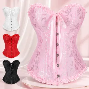 Trending Internet-famous Corset: Chest-supporting And Tummy-contracting Shapewear Bone Corset with Back Lacing, Palace-style Corset, Can Be Worn As Outerwear