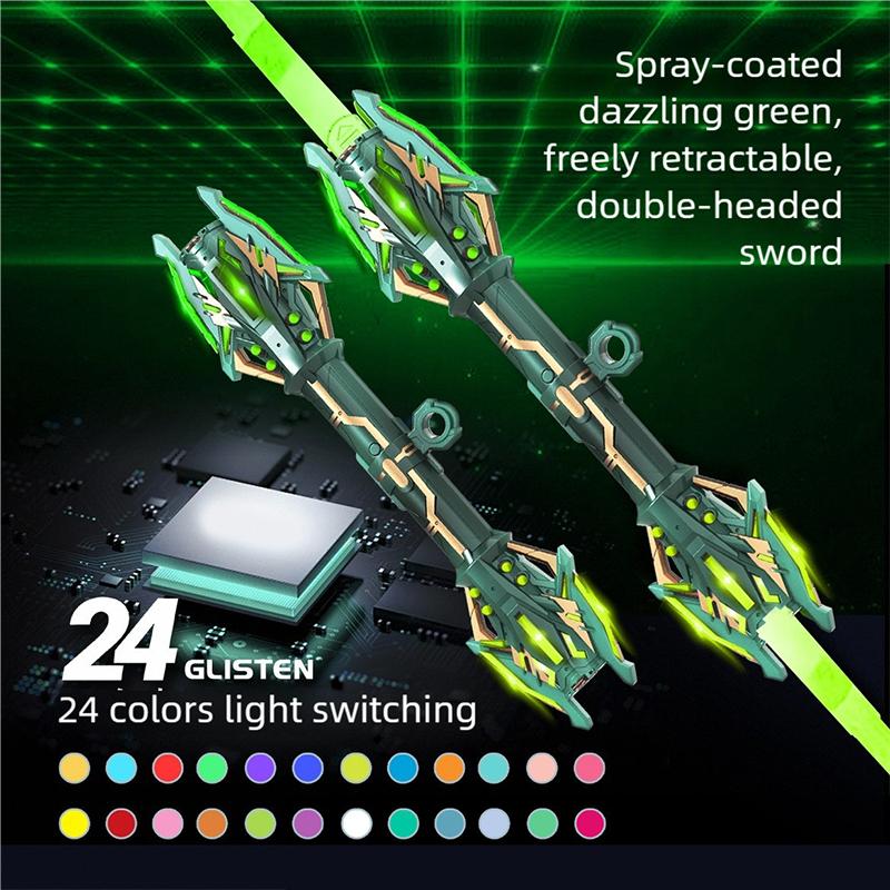 Thunder Star Scepter - Retractable Double-Ended Handheld Toy | Smart Sound-Activated Color Change & Dynamic Lighting Effects with Built-in High-Capacity Battery | Gift Giving | Handheld Toy | Handheld Sword | Children's Toy / Kids' Toy | Gift for Children