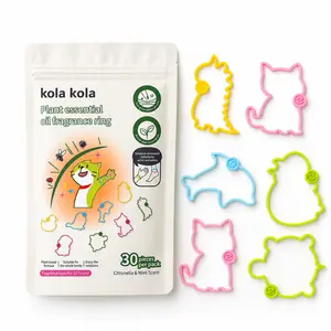 Kola Kola Cartoon Shaped Mosquito Repellent Bracelets, 30 pieces per pack, made with natural plant essential oils, suitable for adults and children, ideal for outdoor parties and travel protection, made of silicone.