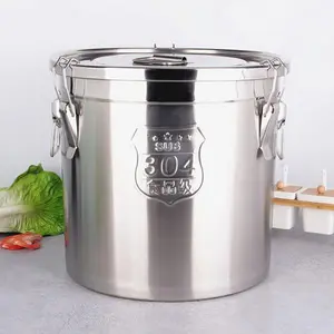 Airtight Rice Bucket 304 Stainless Steel Canister Food Storage Containers 6 L Airtight Rice Bucket 304 Stainless Steel Canister Food Storage Containers 6 L
