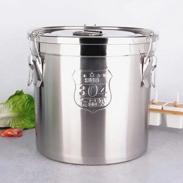 Airtight Rice Bucket 304 Stainless Steel Canister Food Storage Containers 6 L Airtight Rice Bucket 304 Stainless Steel Canister Food Storage Containers 6 L