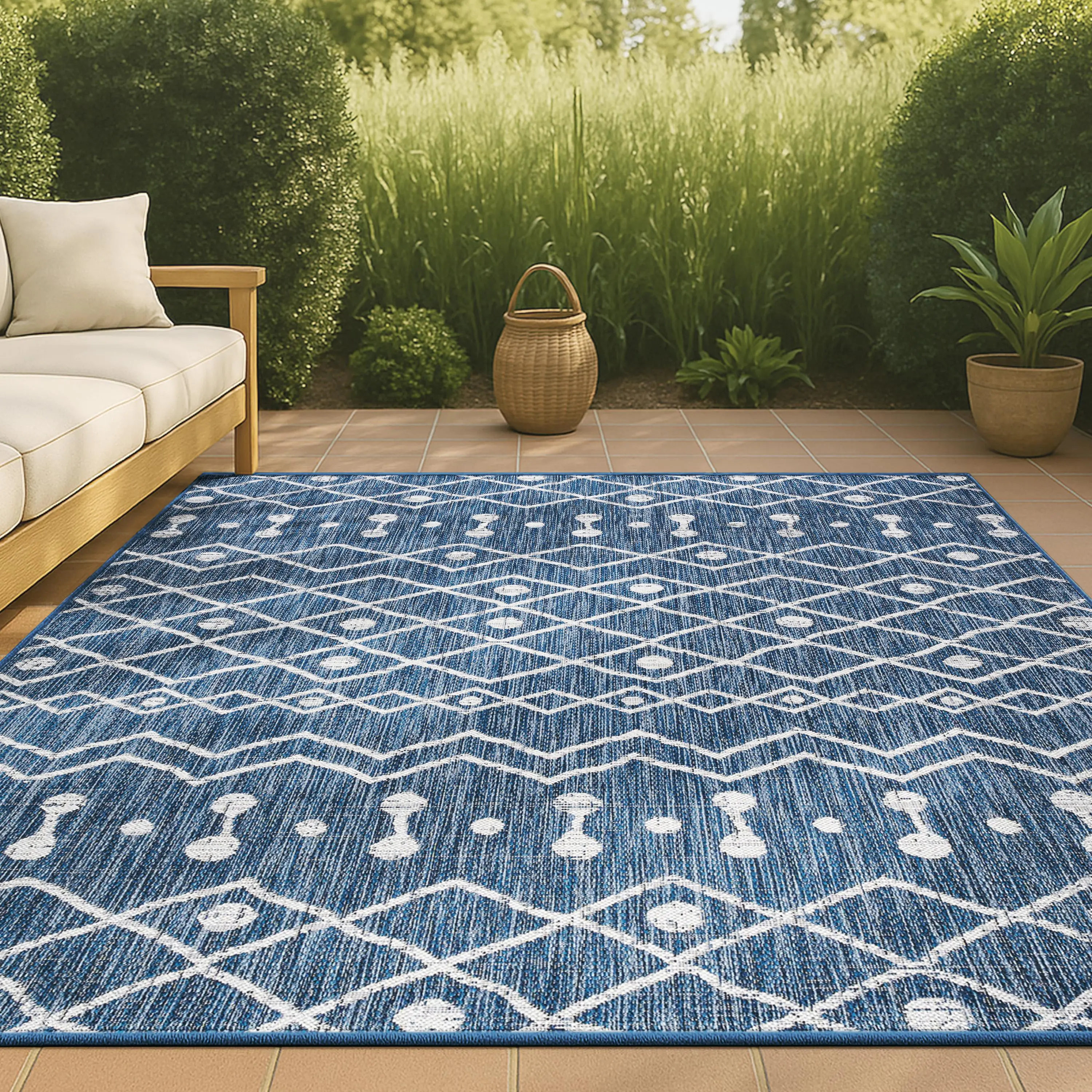 JONATHAN Y Nokat Tribal Boho Rug - Modern Bohemian Polypropylene Indoor/Outdoor Rug, Multi-Size for Living/Kitchen & Bedroom Spaces, Boho Rugs, Modern Bohemian Rug