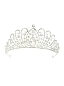 Delicate Shining Rhinestone Crystal Floral Bridal Headband Wedding Hair Accessories for Bride Fashion