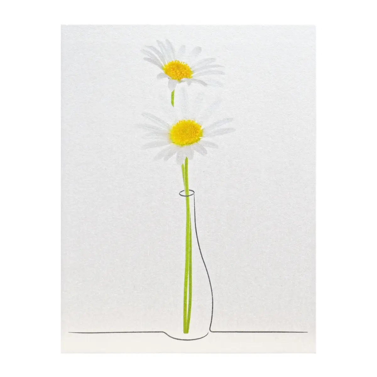 212 MAIN FSC-Certified Eco-Friendly Recycled Paper Blank Greeting Cards - A2 Size (5.5x4.25 in.), Heavy Stock, Pearl Finish, Pearlescent Accents, Everyday Daisy Design (220 Count)