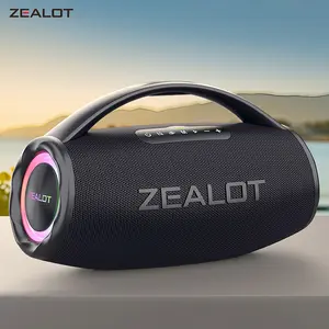 ZEALOT Party Speaker - Outdoor Bluetooth Speaker,big speaker,80W with Powerful Stereo Sound, Loud& Deep Bass | IPX6 Waterproof, EQ, RGB lighting,Power Bank& All-Day Battery Life - Perfect for Home, Outdoor, Camping, Party, Dancing, Pool & Gifts.BOOM BOX