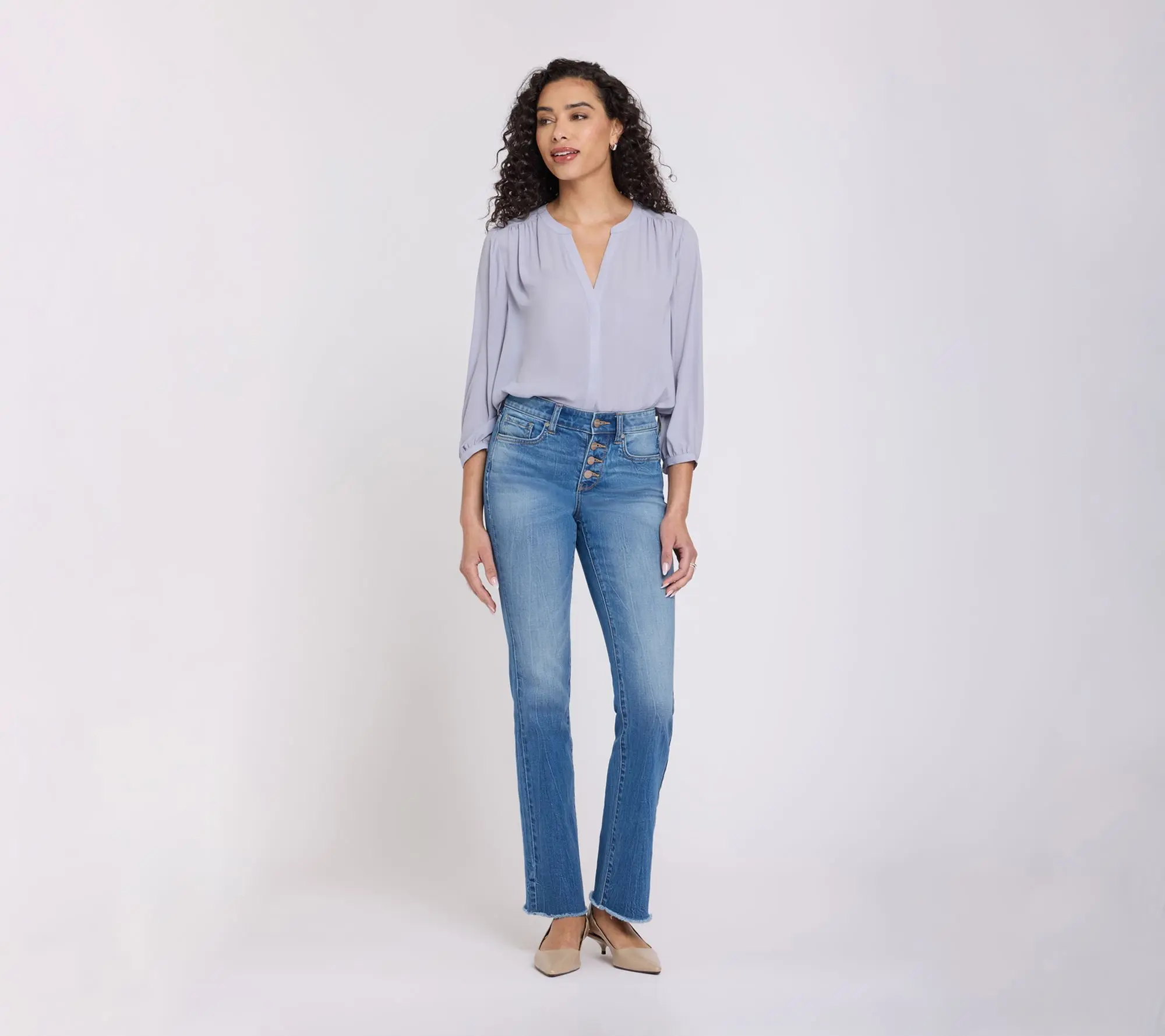 NYDJ Barbara Bootcut Exposed Button Fly Jeans NYDJ Barbara Bootcut Exposed Button Fly Jeans