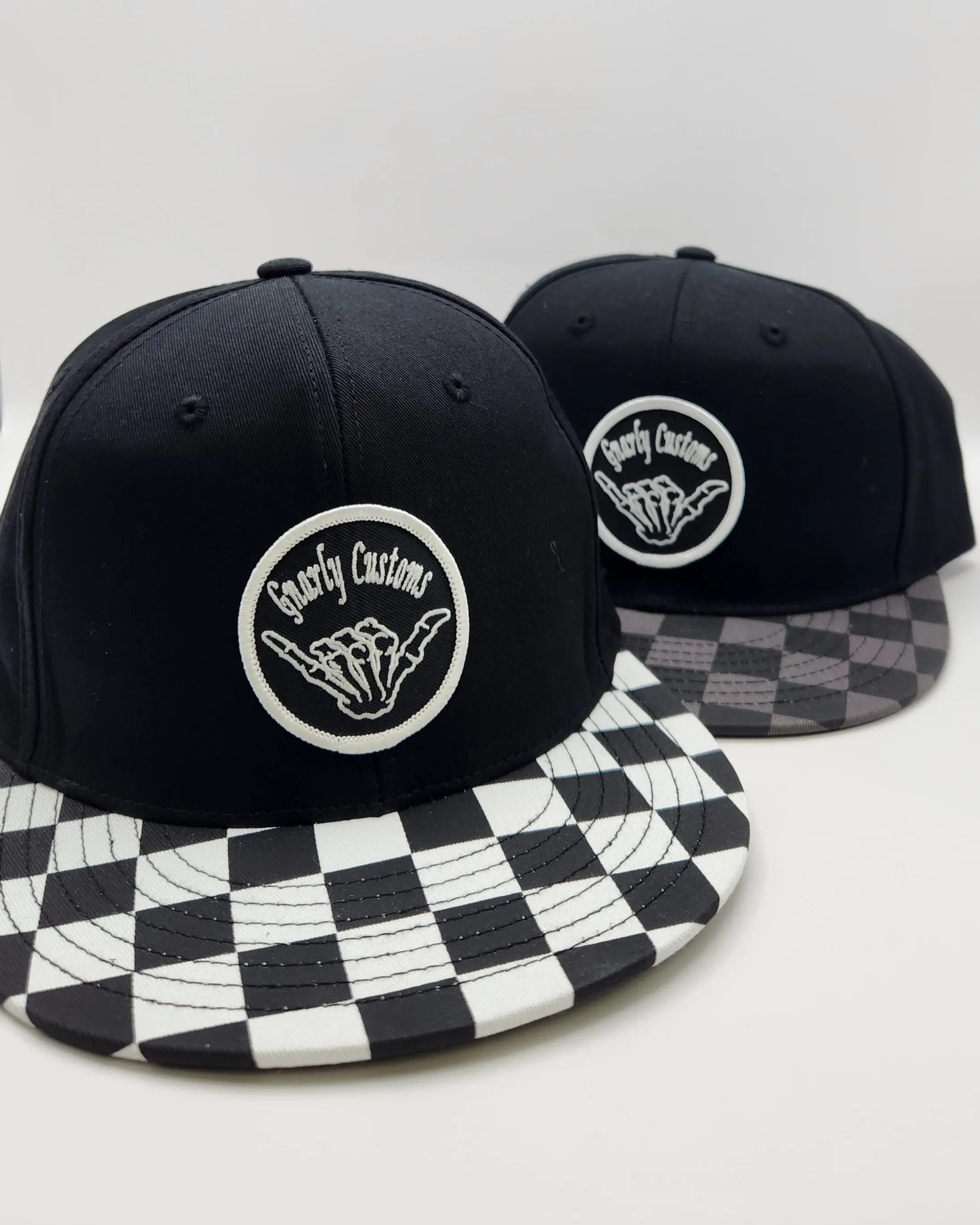 Gnarly Customs Patch Hat (Checkered)