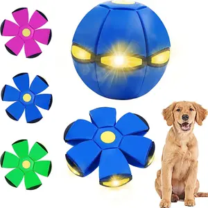 "UFO Dog Toy: Watch Spot Chase the Flying Light-Up Saucer - Guaranteed to Bring Hours of Rolling and Herding Shenanigans!"