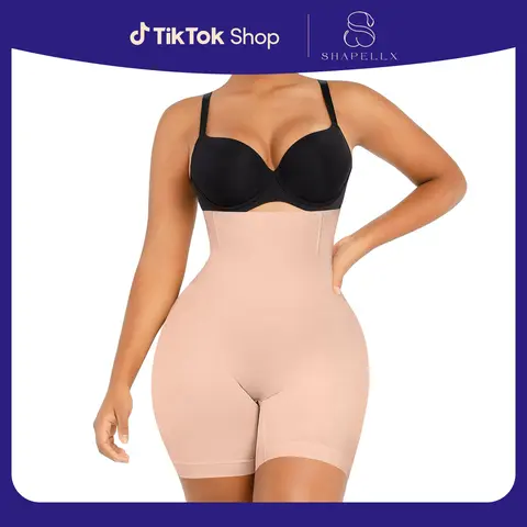 Shapellx Women's High-Waist Seamless Stretchable Fitness Shapewear Sculpting Shorts