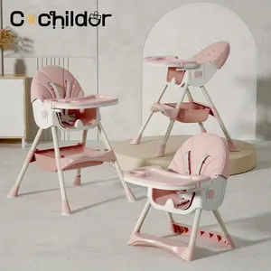 5-in-1 Multifunctional Baby High Chair for Safe & Easy Feeding,Space Saving Foldable High Chair with Removable Tray - Perfect for Small Spaces