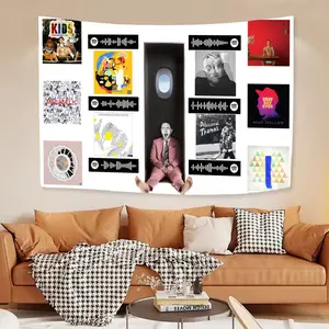 Conscious HipHop Mac MillerS RIP Tapestry Artistic Textile Decor Easy-Hang microfiber wall hanging creates perfect backdrops for photos or events. Ideal for living rooms, bedrooms & outdoor decor Enhances Ambiance Changeable Decor