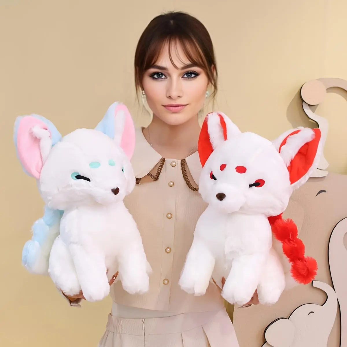 Cute And Creative Plush Toy Fox With Nine Tails, A Pillow Inspired By The Classic Of Mountains And Seas Mythology, A Nine-tailed Fox Doll, Halloween Christmas Gifts