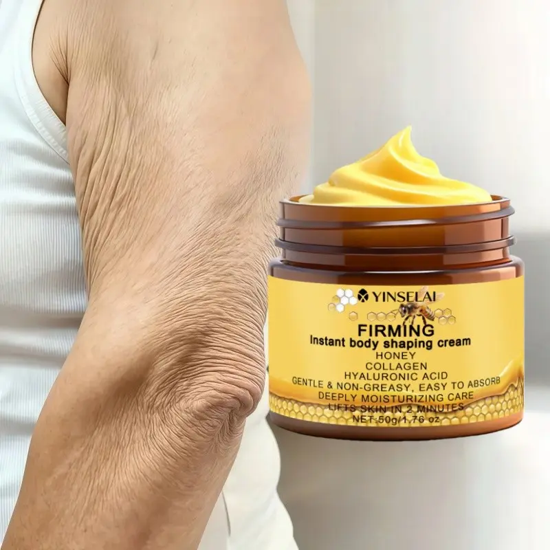 Quick Absorption Bee Venom Body Firming Cream Body Contouring Cream 50g, Collagen, Hyaluronic Acid, Vitamin C, Deeply Moisturizing, Reduces Swelling, Suitable for All, Perfect Gift