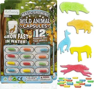 Magic Growing Animal Capsules, Grow in Water, 2 Packs with 12 Expanding Animal Capsules Each, Cute Color Variety, Kids’ Birthday Party Favors, Contest Prize or Gift Idea