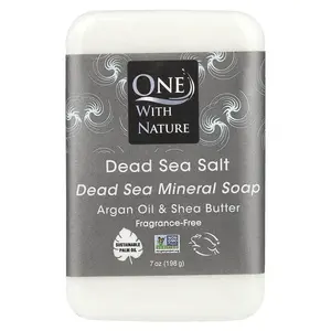 One with Nature Dead Sea Mineral Bar Soap, Fragrance Free, 7 oz (198 g)