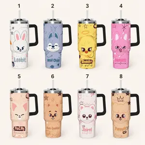$KZ Tumbler,  Inspired Travel Cup, Animal Straw Tumbler, Cute Kpop Fan Gift, Kawaii Idol Cup for Stay Fans