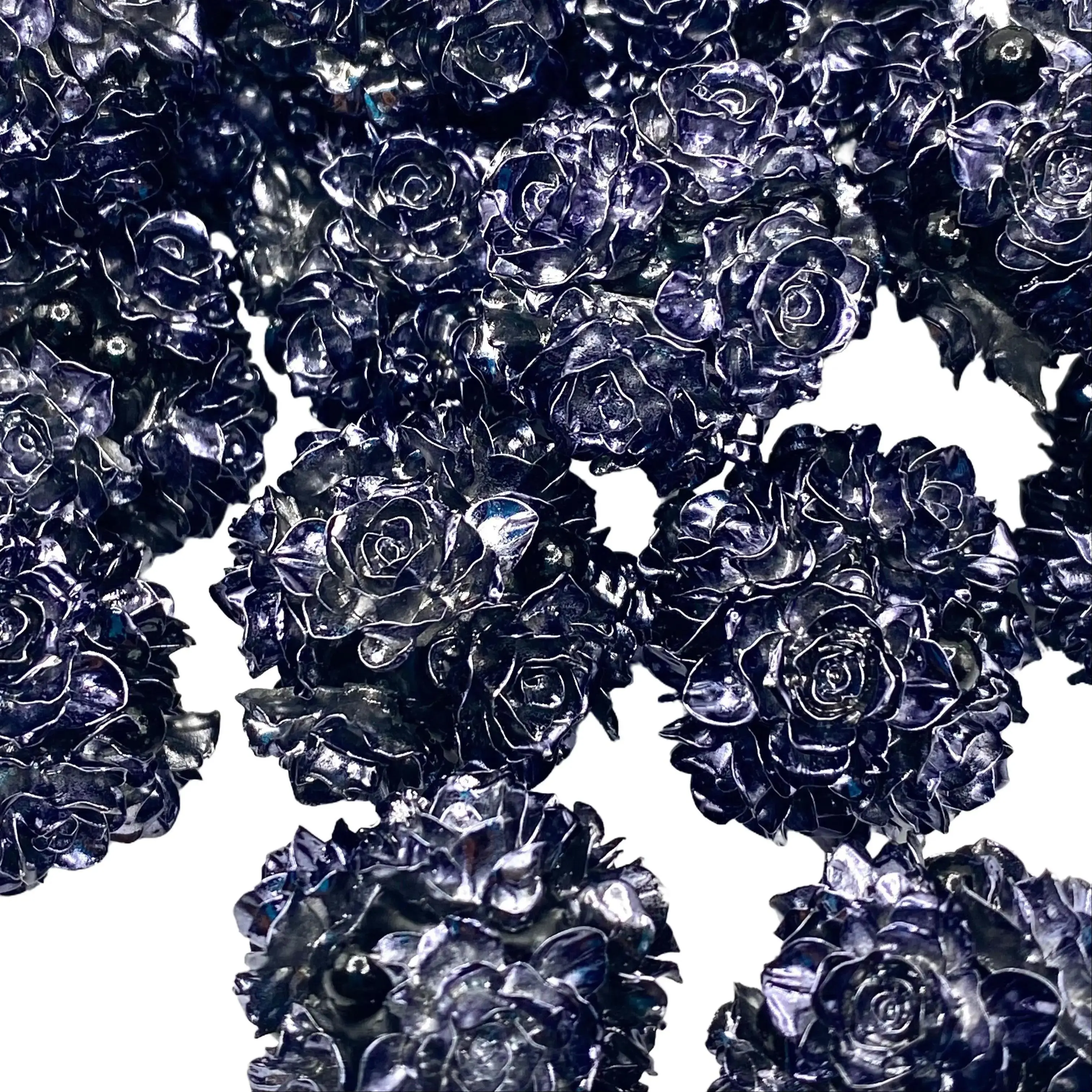 5pc Bloom With Grace Fancy Beads - Jewelry Beading DIY Supplies Beaded Craft Roses Flowers