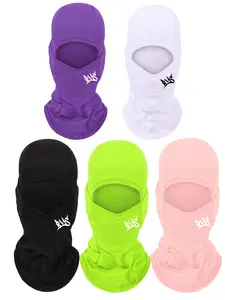 Full Face Wrapped Mesh Breathable Sweat Proof Mask, Elastic Face Patch, Trendy Accessory for Commuting Cycling, 1/5pc Set