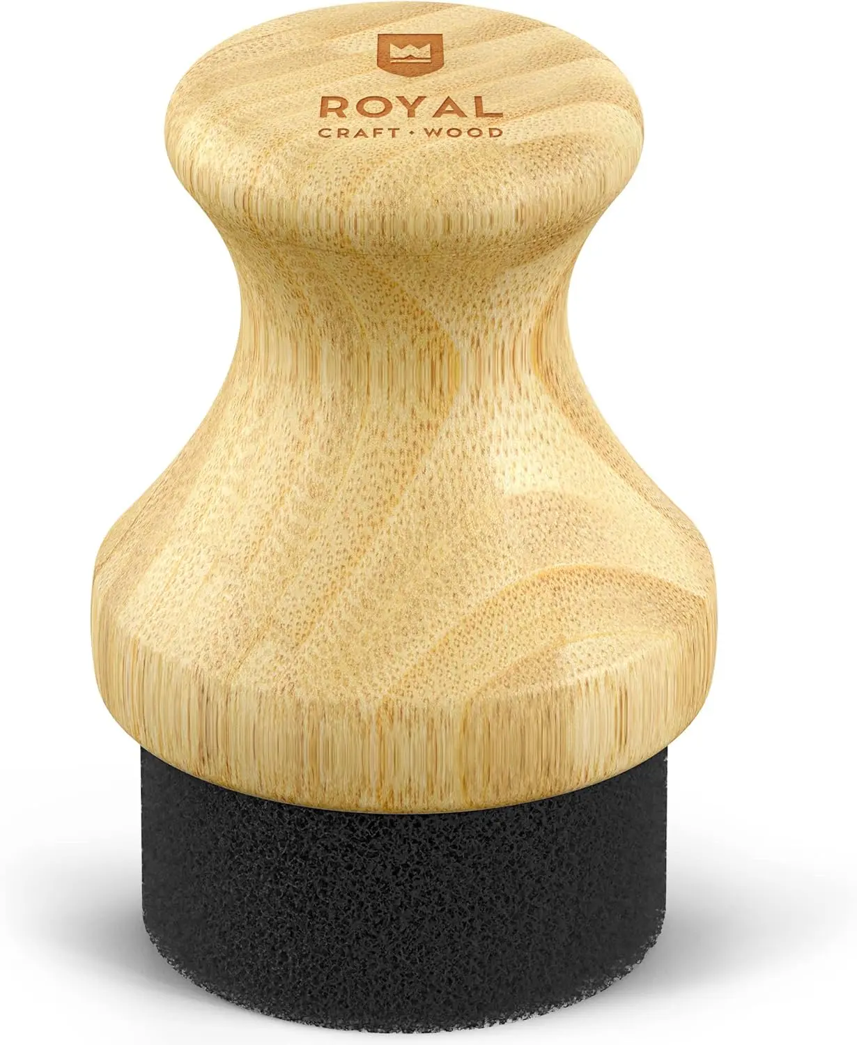 Royal Craft Wood Cutting Board Oil and Wax Applicator - Round Bamboo Applicator for Food Grade Mineral Oil, Butcher Blocks, Utensils Small
