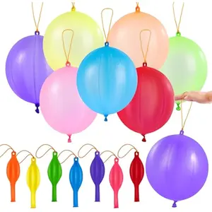 12 Pcs Punch Balloons, Heavy Duty Party Favors for Kids, Punching Balloons with Rubber Band Handle for Birthday, Goodie Bags Stuffers, Party Supplies,School Classroom Prizes