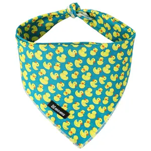 Maca Bates Cute Duck Dog Summer Bandana – Funny Triangle Scarf for Small & Large Pets, Soft Cotton Handkerchief Adjustable Puppy Bandanas Gift