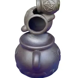 Ceramic Cauldron Back Flow Incense Burner Decoration Gift