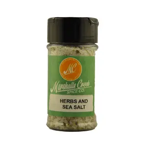 Marshalls Creek Spice Co. Mini Spices Herbs And Sea Salt Flavor Seasoning 3.5 Ounce Jar with Oregano Parsley Rosemary Basil Thyme
