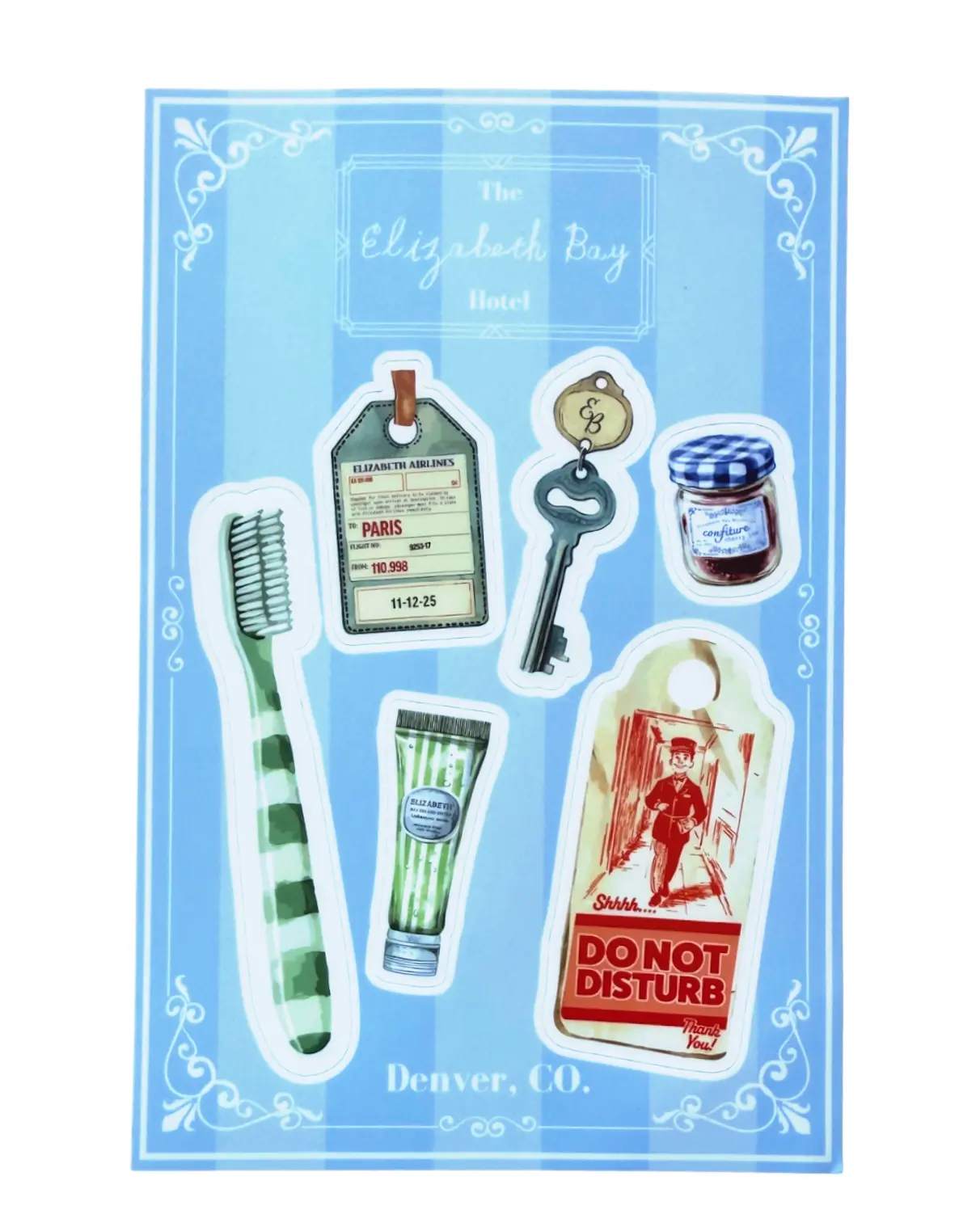 Junk Journal Hotel Stickers