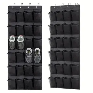Multi-functional Over-the-Door Shoe Storage Hanging Bag Canvas Tear Resistant Reusable Household Organizer for Shoes & Miscellaneous Items