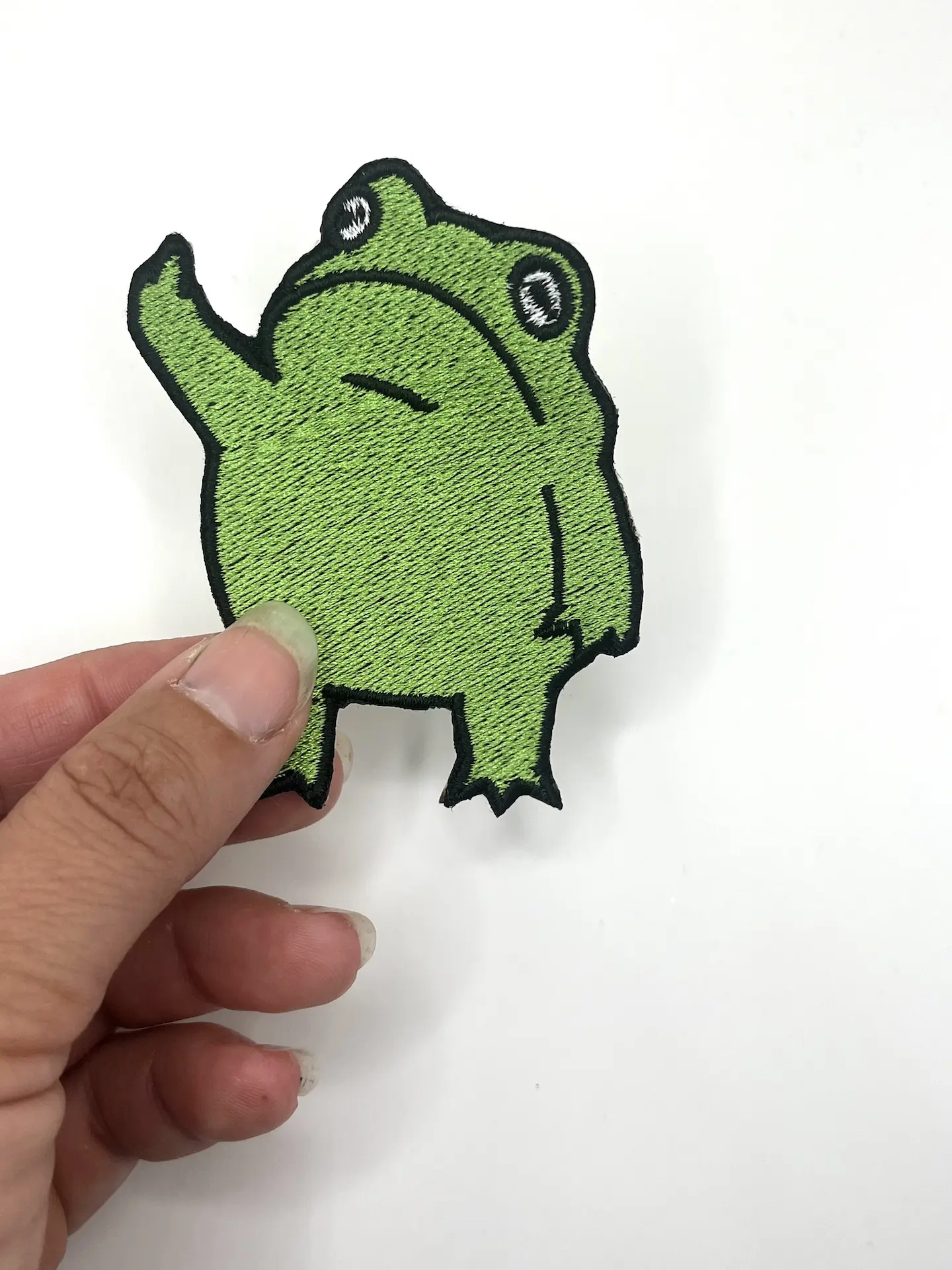 Finger Frog Embroidered Patch Finger Frog Embroidered Patch