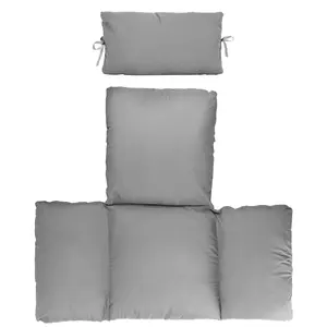Egg Chair Cushion Hanging Basket Seat Cushion Thicken Soft Egg Swing Chair Pad Hanging Egg Chair Cushion with Headrest