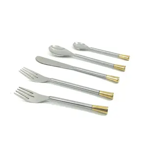 Vibhsa 20 Piece Silver Flatware Set, Service for 4