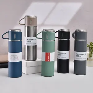 16.9oz Stainless Steel Vacuum Insulated Cup Set, Travel Mug with Lid, Vacuum Insulated Flask, Long-Lasting Heat & Cold Retention, Ideal for Outdoor Activities