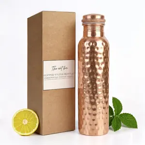 Pure Copper Water Bottle 34 oz (1000 ml) – Lab Tested, Leak-Proof Ayurvedic Copper Bottle for Drinking Water, BPA-Free, Eco-Friendly, Handcrafted for Daily Hydration & Wellness