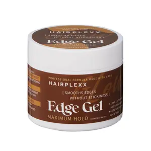 Hairplexx Glow Edge Gel – Maximum Hold Edge Control – Non-Sticky, Sleek Finish – With Rosemary Mint, Biotin & Castor Oil – 150ml / 5.07oz