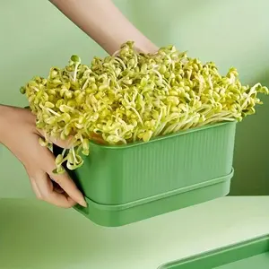 Hydroponic Seedling Tray for Bean Sprouts and Vegetable Germination, Lightweight Outdoor System with Grid Cells, Space-Saving and Assembly-Friendly for Farms and Balconies