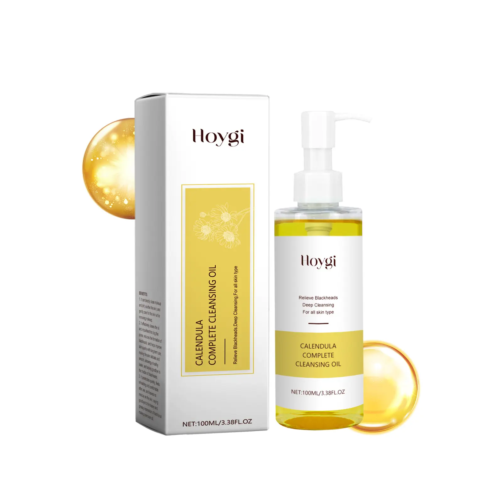 HOYGI Calendula Cleansing Oil Refreshing Gentle Cleansing Face Makeup Eye Lip Makeup Remover Lotion Cream Facial Soothing
