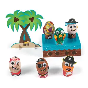 Bulk Pirate Scene Egg Decorating Craft Kit - Makes 6