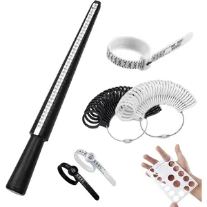 Ring Sizer Measuring Tool,Ring Measurer and Mens Ring Sizer,7pcs Rings Sizing Kit  Rings Size 1-17