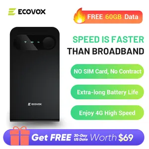 【FREE 60GB】Portable WiFi Hotspot - Global Coverage in 120+ Countries, No SIM Card Required, High-Speed 4G LTE Tri-Band Mobile Router